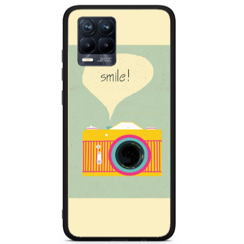 Realme 8 i Photo smile Black Glossy Θήκη
