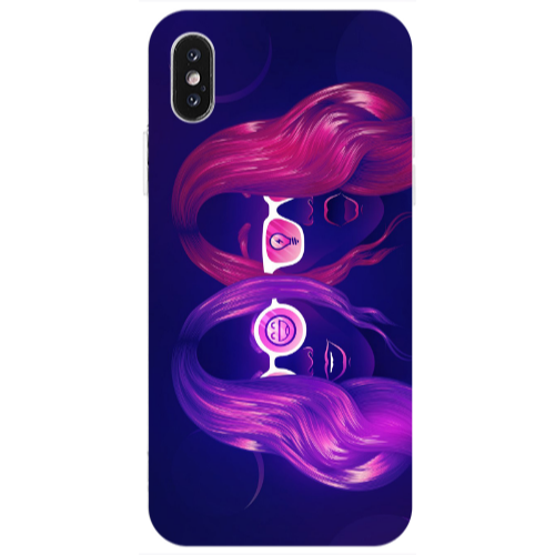 Apple iPhone X Dual style Transparent Silicone TPU Θήκη