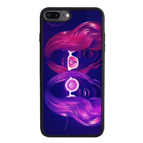 Apple iPhone 7 Plus Dual style Black Glossy Θήκη