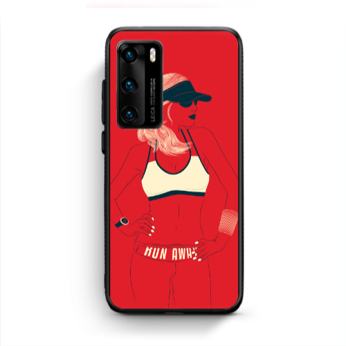 Huawei P40 Run away Black Glossy Θήκη