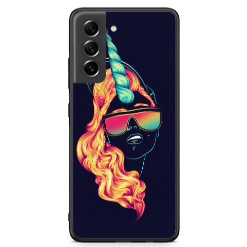 Samsung S21 FE Horn style Black Glossy Θήκη