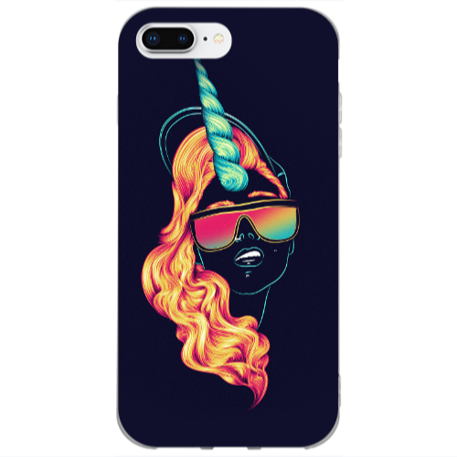 Apple iPhone 7 Plus Horn style Transparent Silicone TPU Θήκη