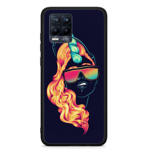 Realme 8  Horn style Black Glossy Θήκη