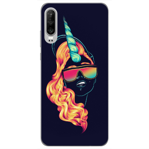 Huawei P30 Horn style Transparent Silicone TPU Θήκη
