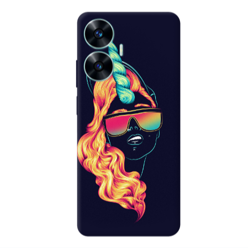 Realme C55 Horn style Transparent Silicone TPU Θήκη