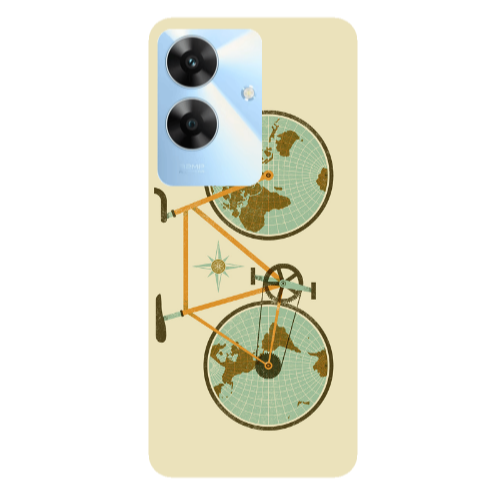 Realme Note 60 Bike map Transparent Silicone TPU Θήκη