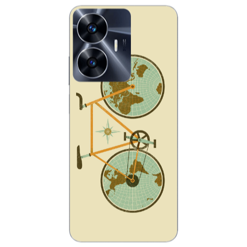 Realme Note 50 Bike map Transparent Silicone TPU Θήκη