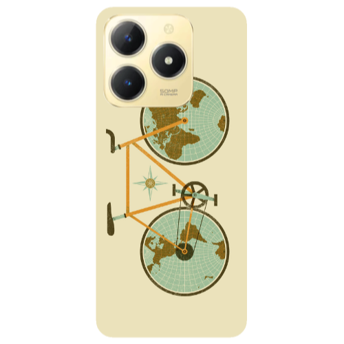 Realme C61 Bike map Transparent Silicone TPU Θήκη