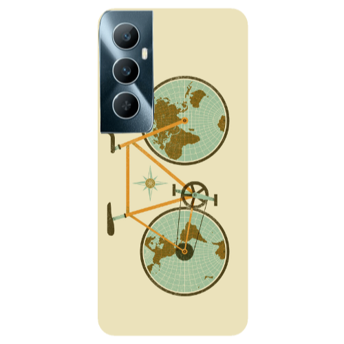Realme C65 Bike map Transparent Silicone TPU Θήκη