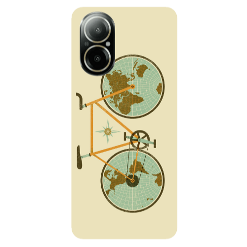 Realme C67 Bike map Transparent Silicone TPU Θήκη