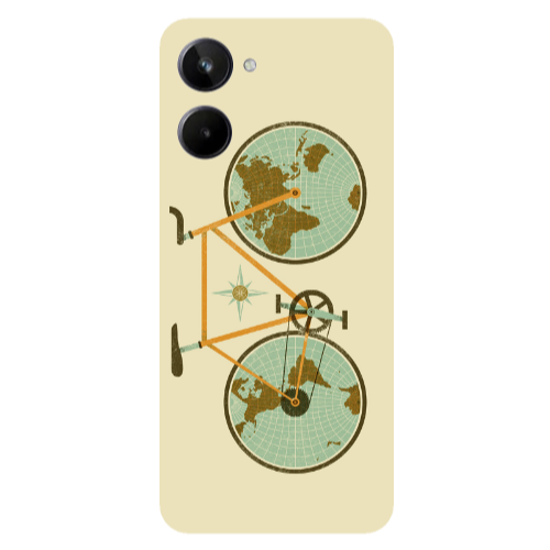 Realme 10 Bike map Transparent Silicone TPU Θήκη