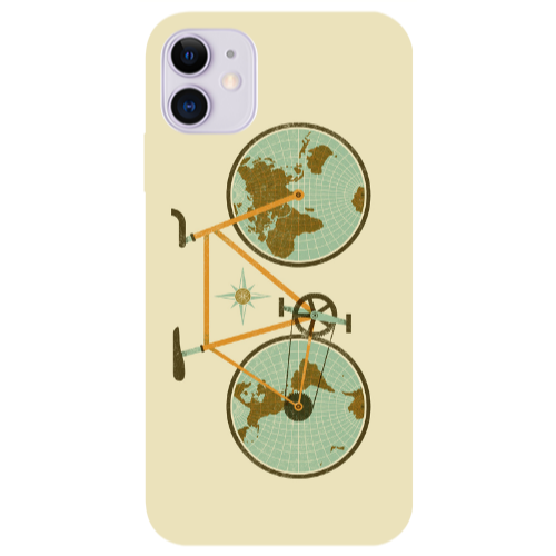 Apple iPhone 11  Bike map Transparent Silicone TPU Θήκη