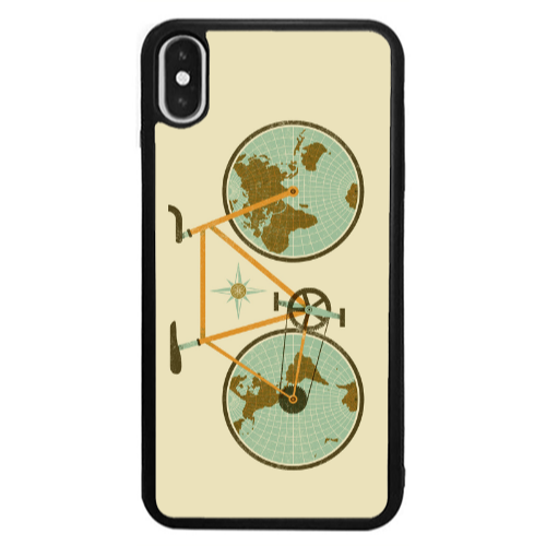 Apple iPhone X Bike map Black Glossy Θήκη