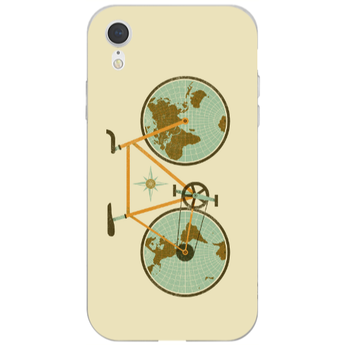 Apple iPhone Xr Bike map Transparent Silicone TPU Θήκη