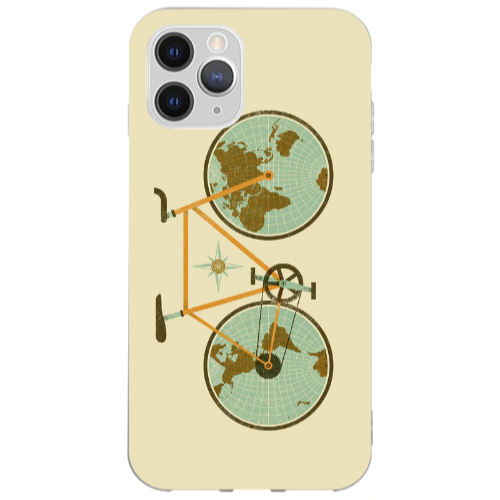 Apple iPhone 13 Pro Max Bike map Transparent Silicone TPU Θήκη