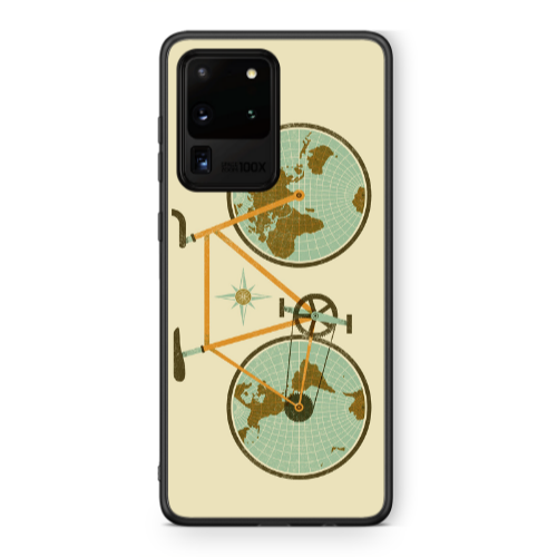 Samsung S20 Ultra Bike map Black Glossy Θήκη