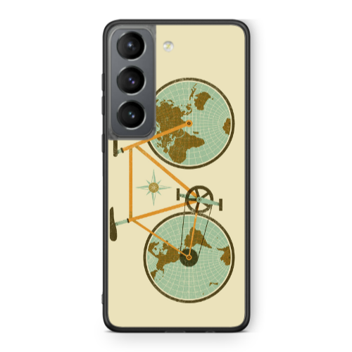 Samsung S21 Bike map Black Glossy Θήκη