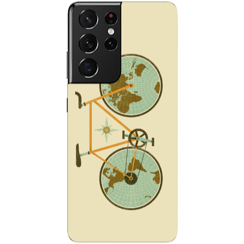 Samsung S21 Ultra Bike map Transparent Silicone TPU Θήκη