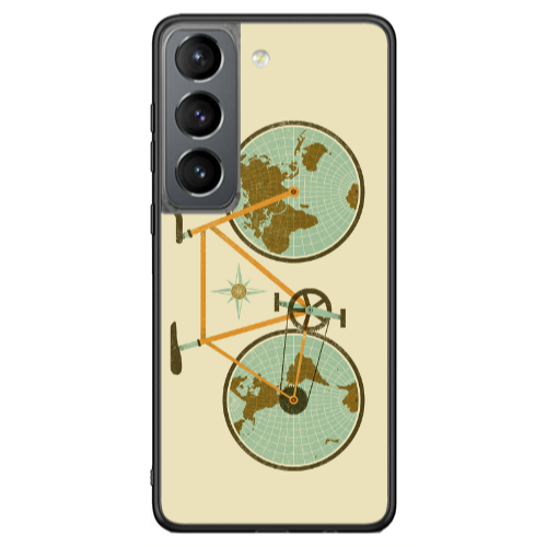 Samsung S21 Ultra Bike map Black Glossy Θήκη