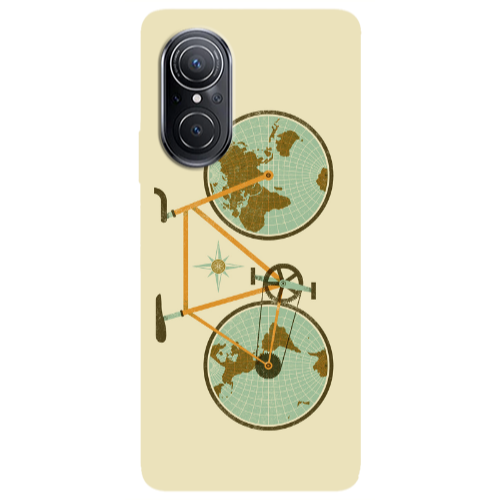 Huawei Nova 9 SE Bike map Transparent Silicone TPU Θήκη