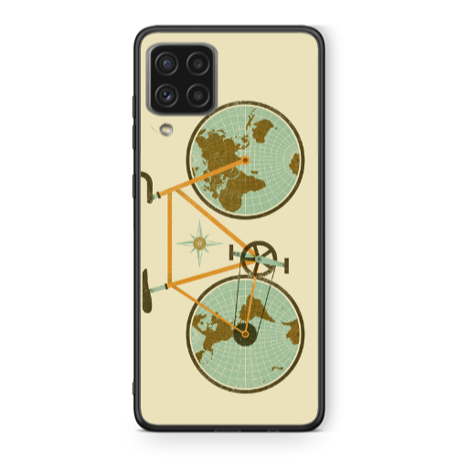 Samsung A22 4G Bike map Black Glossy Θήκη