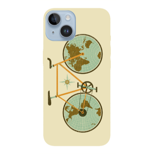 Apple iPhone 14  Bike map Transparent Silicone TPU Θήκη