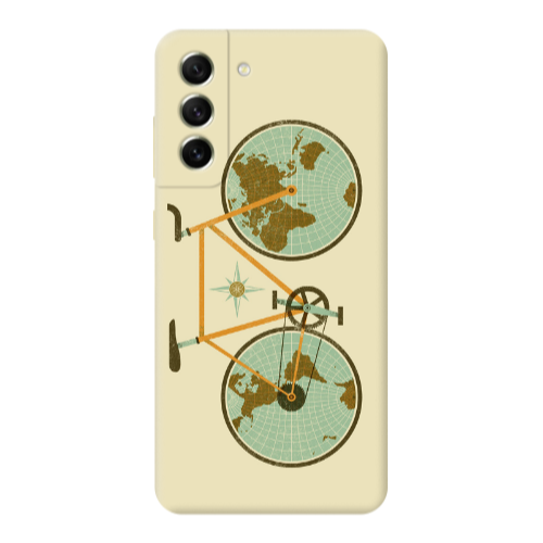 Samsung S21 FE Bike map Transparent Silicone TPU Θήκη