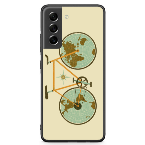 Samsung S21 FE Bike map Black Glossy Θήκη