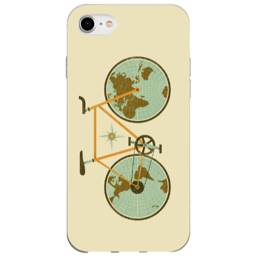 Apple iPhone 7 Bike map Transparent Silicone TPU Θήκη