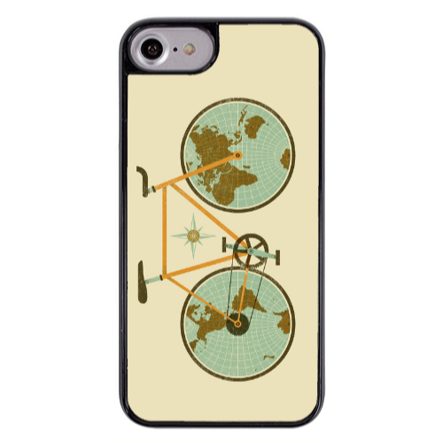 Apple iPhone 7 Bike map Black Glossy Θήκη