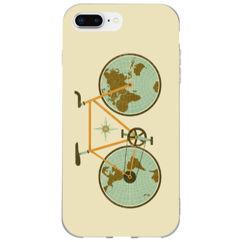 Apple iPhone 7 Plus Bike map Transparent Silicone TPU Θήκη
