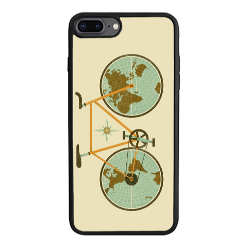 Apple iPhone 7 Plus Bike map Black Glossy Θήκη