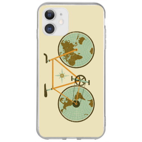 Apple iPhone 12 Mini Bike map Transparent Silicone TPU Θήκη