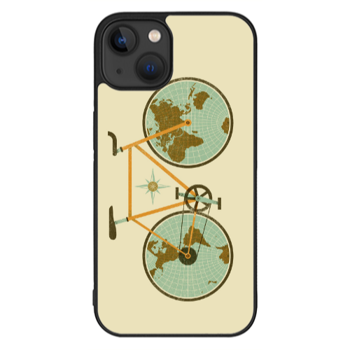 Apple iPhone 13 Mini Bike map Black Glossy Θήκη