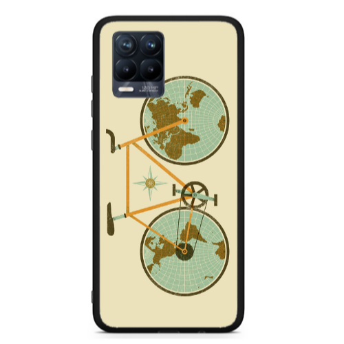 Realme 8  Bike map Black Glossy Θήκη