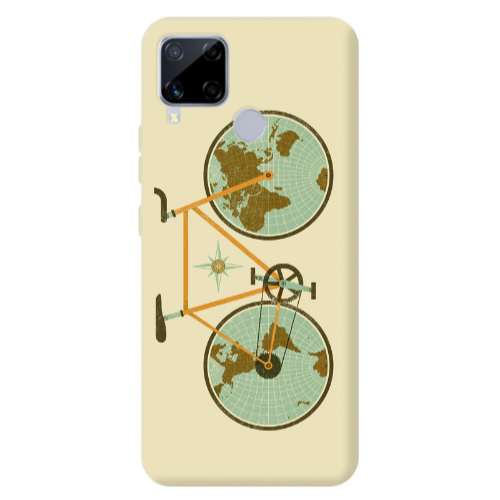 Realme C25S Bike map Transparent Silicone TPU Θήκη