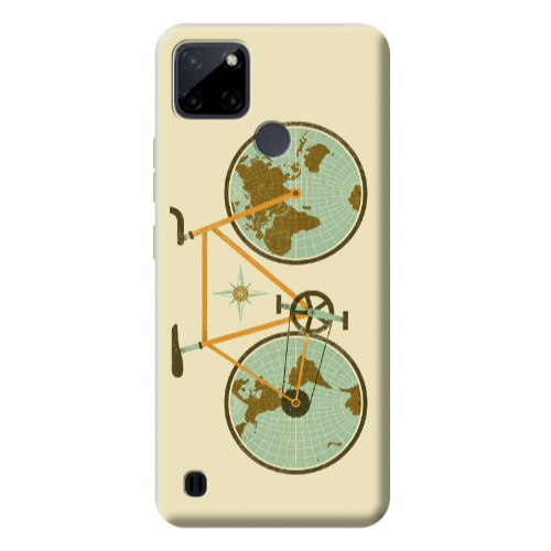Realme C25Y Bike map Transparent Silicone TPU Θήκη