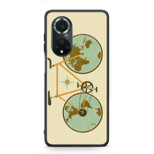 Huawei Nova 9 Bike map Black Glossy Θήκη