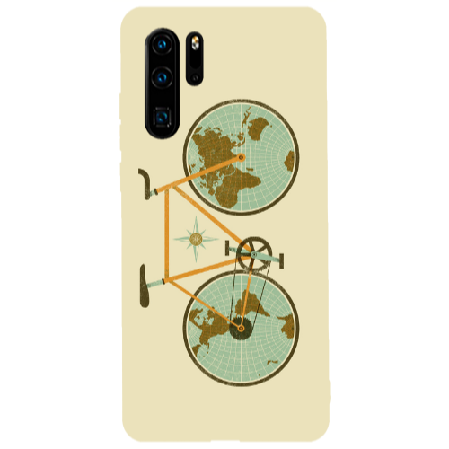 Huawei P30 Pro Bike map Transparent Silicone TPU Θήκη