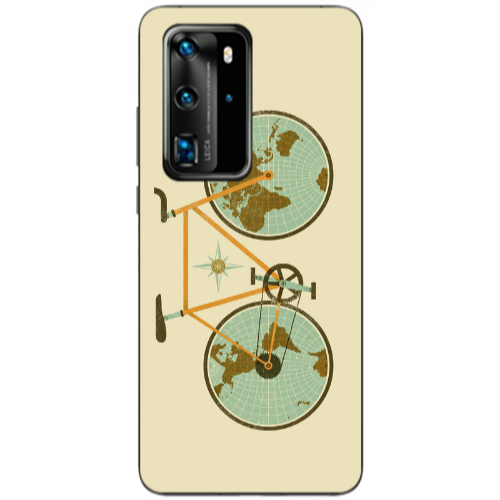 Huawei P40 Pro Bike map Transparent Silicone TPU Θήκη
