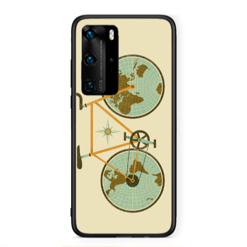 Huawei P40 Pro Bike map Black Glossy Θήκη
