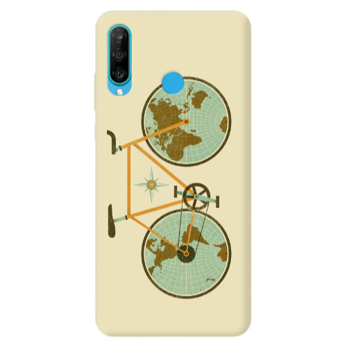 Huawei P30 Lite Bike map Transparent Silicone TPU Θήκη