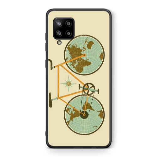 Samsung A42 5G Bike map Black Glossy Θήκη