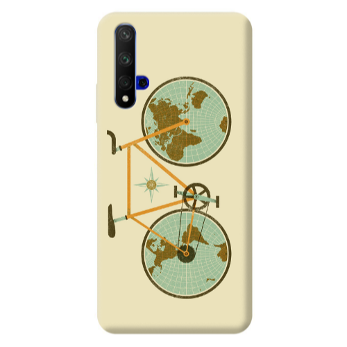 Huawei Nova 5 T Bike map Transparent Silicone TPU Θήκη