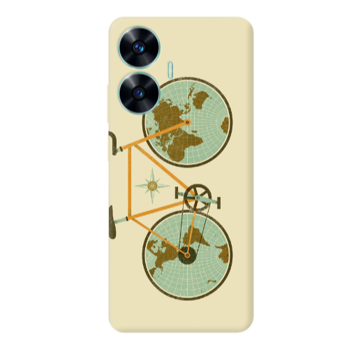 Realme C55 Bike map Transparent Silicone TPU Θήκη