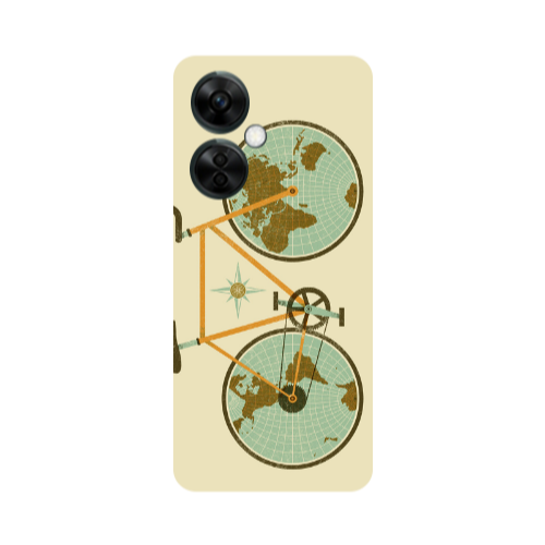 Oneplus Nord CE 3 Lite 5G Bike map Transparent Silicone TPU Θήκη
