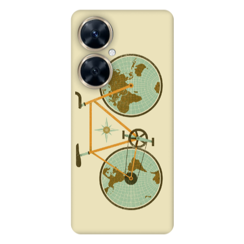 Huawei Nova 11i Bike map Transparent Silicone TPU Θήκη