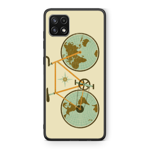 Samsung A22 5G Bike map Black Glossy Θήκη