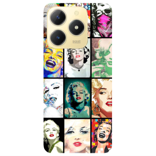 Realme C61 Marilyn Monroe Transparent Silicone TPU Θήκη