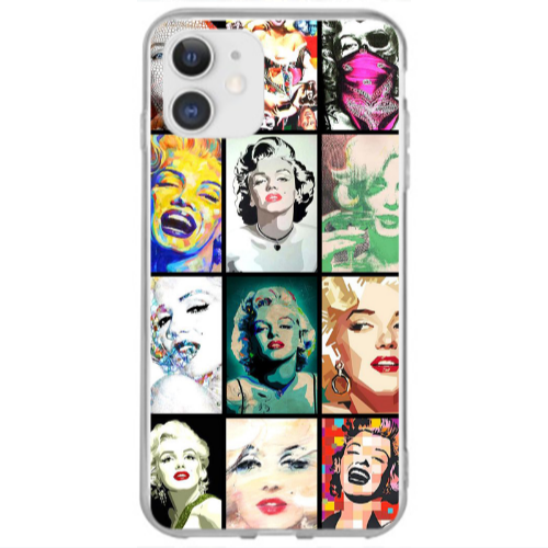 Apple iPhone 12 Mini Marilyn Monroe Transparent Silicone TPU Θήκη